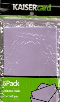 Metallic Purple Card & Envelope 6 Pack