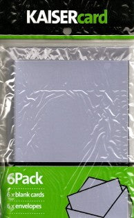 Metallic Blue Card & Envelope 6 Pack