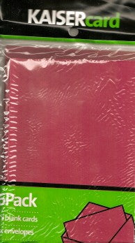 Metallic Red Card & Envelope 6 Pack