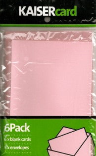 Soft Pink Card & Envelope 6 Pack