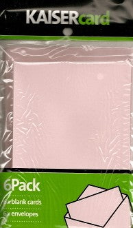 Pink Card & Envelope 6 Pack