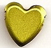 10 Gold Metallic Heart Brads