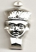 Egypt King Head Silver Charm