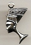 Egyptian Queen Head Silver Charm