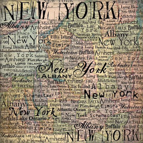 Stamping Station New York Map Paper
