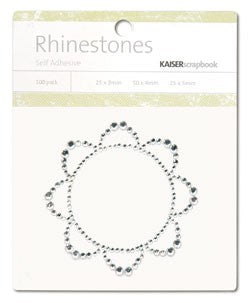 Rhinestones Retro Flower Silver