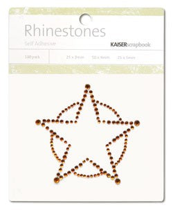 Rhinestones Sheriff Star Copper