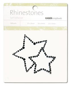 Rhinestones 2 Stars Black