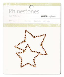 Rhinestones 2 Stars Copper