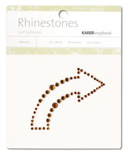 Rhinestones Curved Arrow Copper