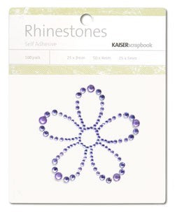 Rhinestones Flower Lilac