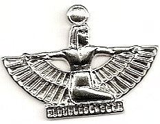 Silver Winged Egypt Figure Charm (No Loop)