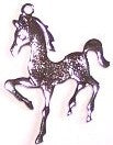 Silver Prancing Pony Charm