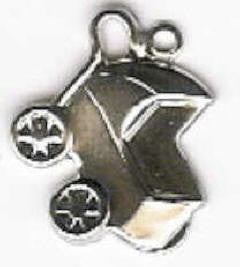 Baby Pram Silver Charm