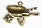 Wheelbarrow Gold Charm