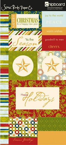 Scenic Route Rockland Chipboard Happy Holidays