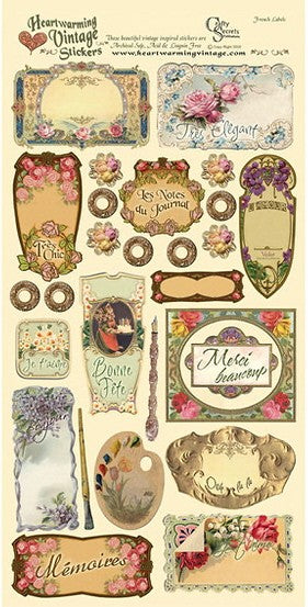 Crafty Secrets French Labels Stickers