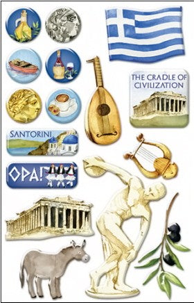 Barb Tourtillotte Greece Epoxy Stickers