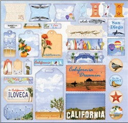 Barb Tourtillotte California 12x12 Sticker Sheet