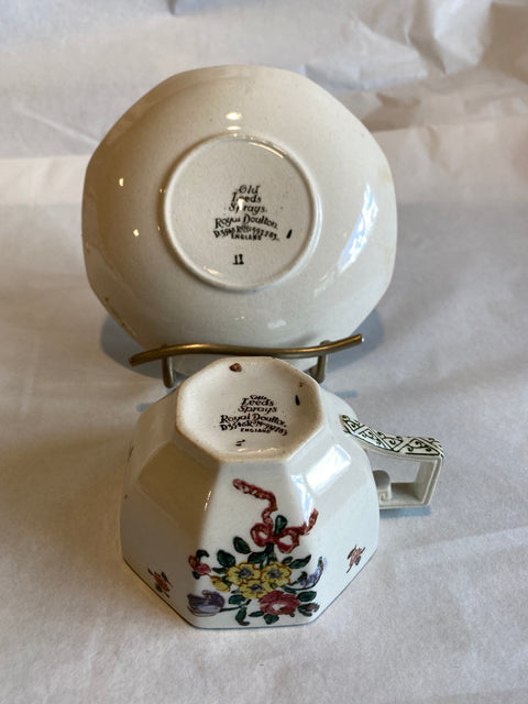 Royal Doulton Old Leeds Sprays Cup and Saucer