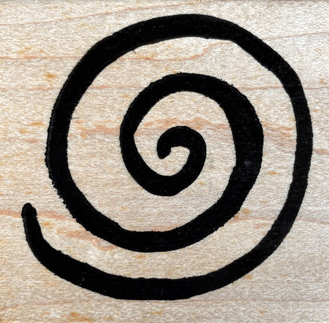 Large Swirl Rubber Stamp