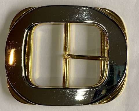 Gold and Silver Rectangle Buckle