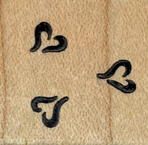 Three Tiny Hearts Rubber Stamp