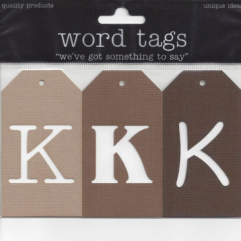 Deluxe Cuts Letter Tags K (Browns)