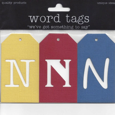 Deluxe Cuts Letter Tags N (Yellow, Red and Blue)