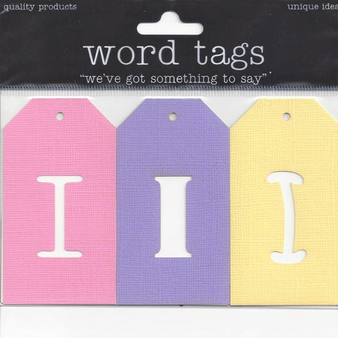 Deluxe Cuts Letter Tags I (Pink, Purple and Lemon)