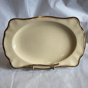 Johnson Bros. Victorian Rectangle Cream with Gold Trim Sandwich Plate