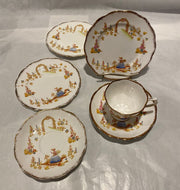 Royal Albert Dainty Dinah Trio Plus Extra Saucer and Two Extra Plates