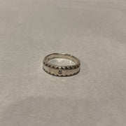 Sterling Silver Ring with Centre Gem