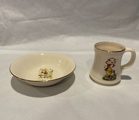 Prinknash Pottery Feathered Friends Bowl and Mug