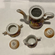 French Coffee Pot, Milk Jug and Lidded Sugar Bowl