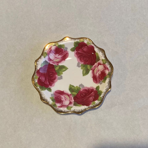 Old English Rose Round Dish