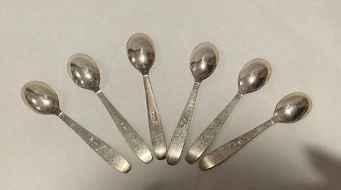 European Silver Plated Teaspoons Set of 6