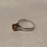 Sterling Silver Yellow Topaz Ring